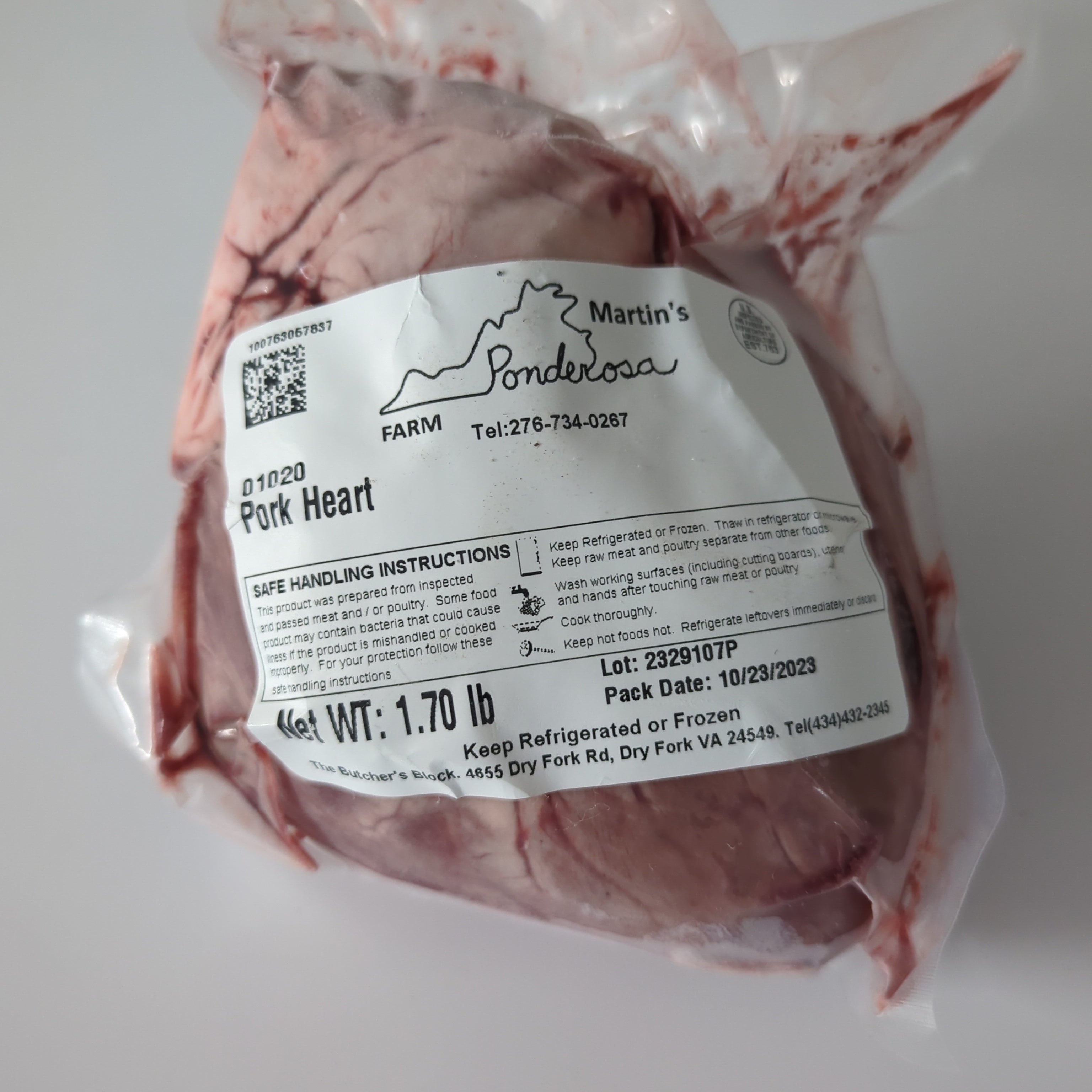 Pork Heart – Martin's Ponderosa Farm